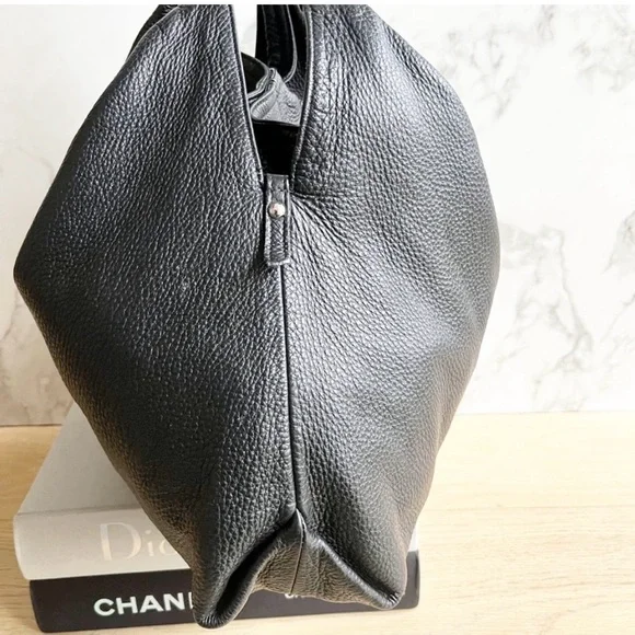 Large Furla Pebbled black leather hobo - Picture 4 of 11